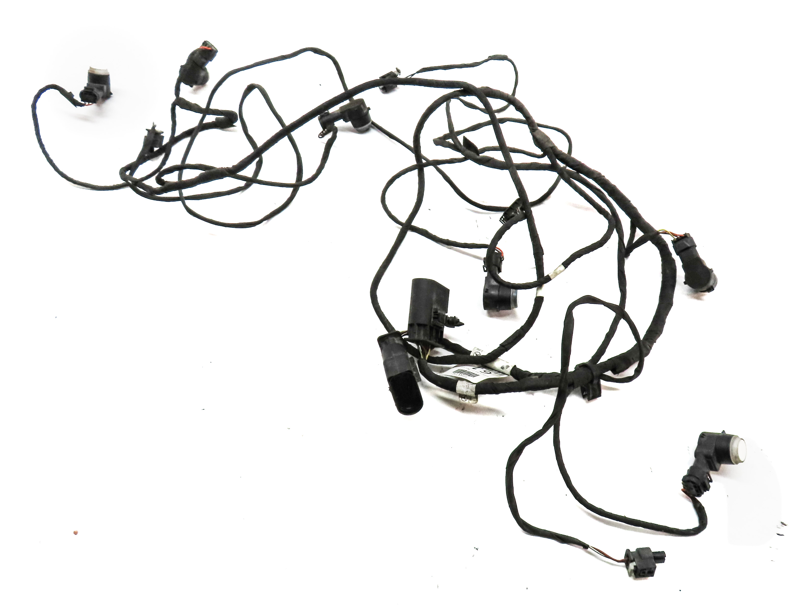 2013 MERCEDES GL450 (X166) FRONT PARK ASSIST PDC SENSOR SET/6 w/HARNESS (WHITE) — exact item pictured
